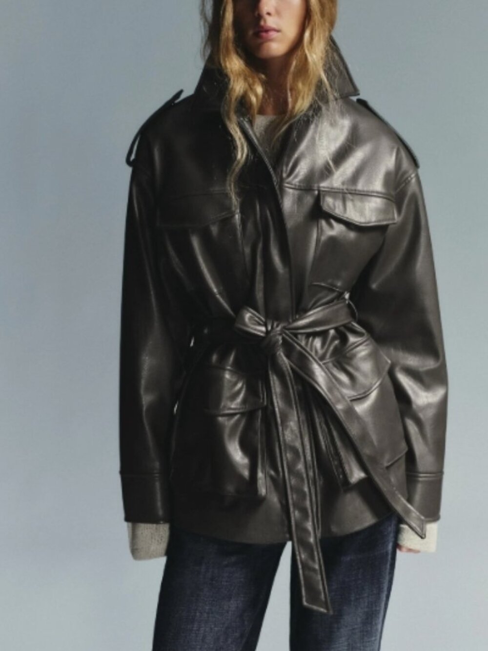 NWT ZARA NWT ZARA FAUX LEATHER POCKET JACKET XS, S, L